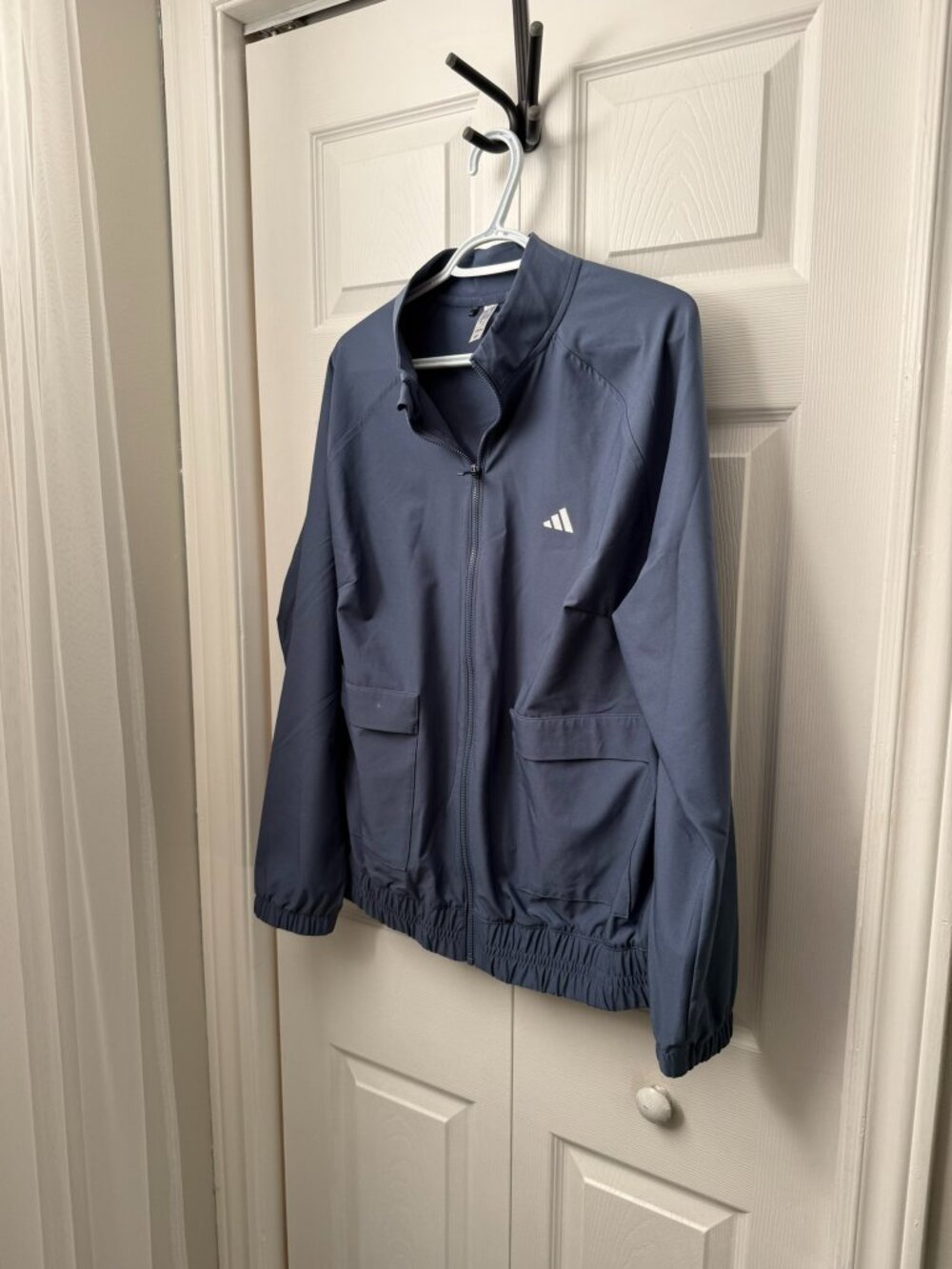 Adidas blueFull-Zip Utility Track Jacket with Front Pockets